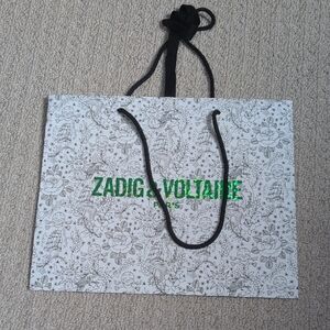 EUC Zadig & Voltaire White and Black Floral Bag